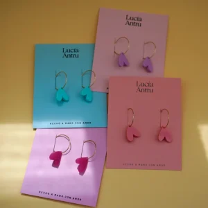 Pendientes Corazón del revés - varios colores