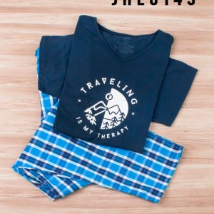 Jhl0149 – pijama larga verano TRAVELING IS MY THERAPY