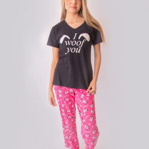Jml0215 – pijama mujer pantalón I WOOF YOU