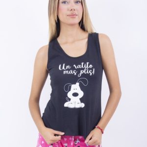 Jms0292 – pijama mujer short UN RATITO MÁS PLIS!