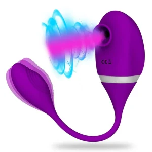 Huevo vibrador y succionador de clítoris 2 en 1: Potente estimulador para mujeres